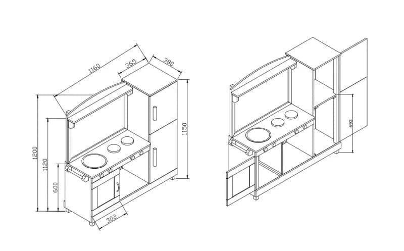 Mud Kitchen-Fridge