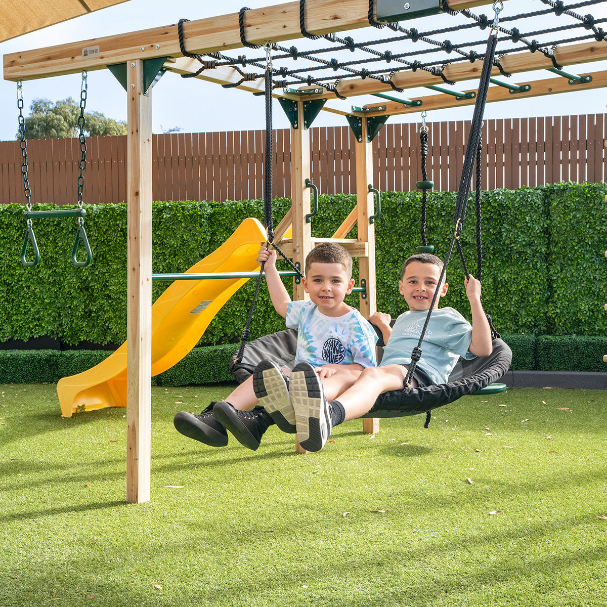 Orangutan Monkey Bars in backyard