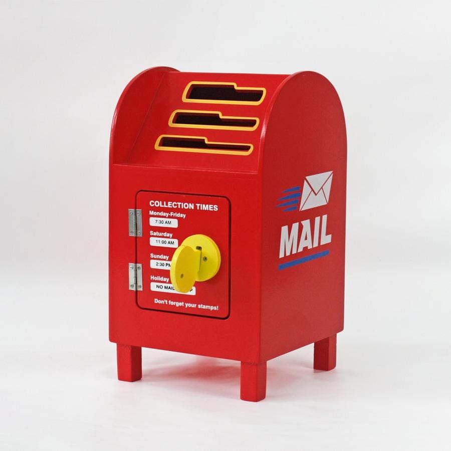 Red Austpost Like Wooden Post Box