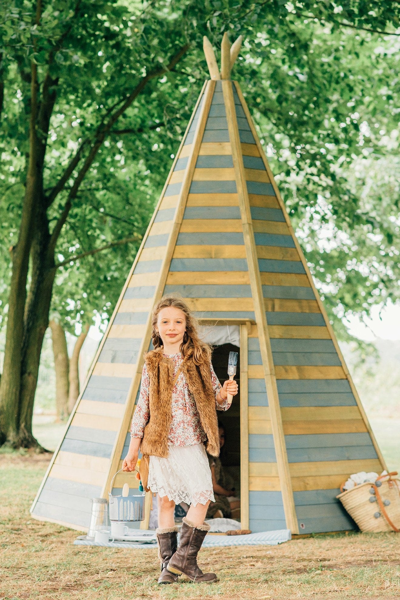 Plum® Grand Wooden Teepee Hideaway
