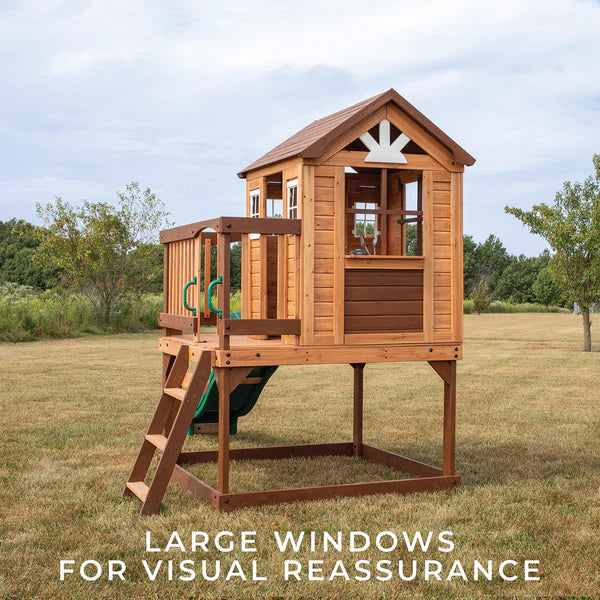 Backyard Discovery Echo Heights Cubby  House with Slide