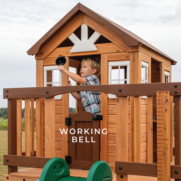 Backyard Discovery Echo Heights Cubby  House with Slide