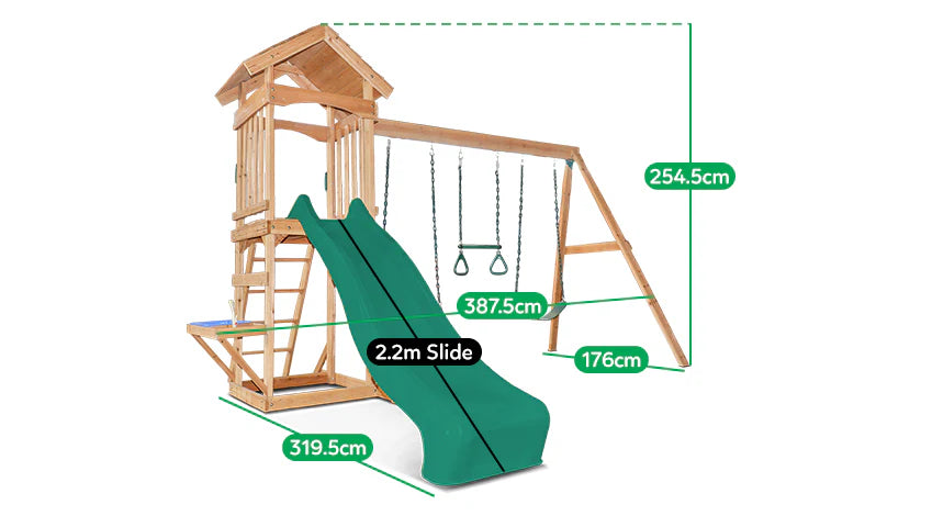 Albert Park Swing & Play Set (Green Slide)