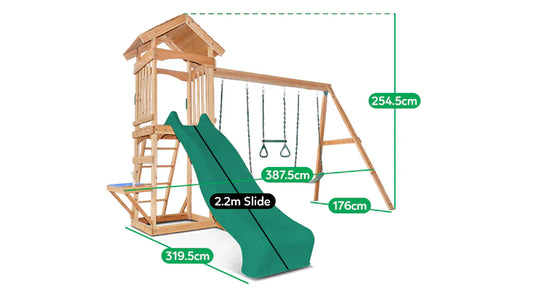 Albert Park Swing & Play Set (Green Slide)