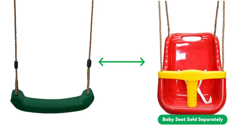 Winston 4-Station Timber Swing Set with Green Slide