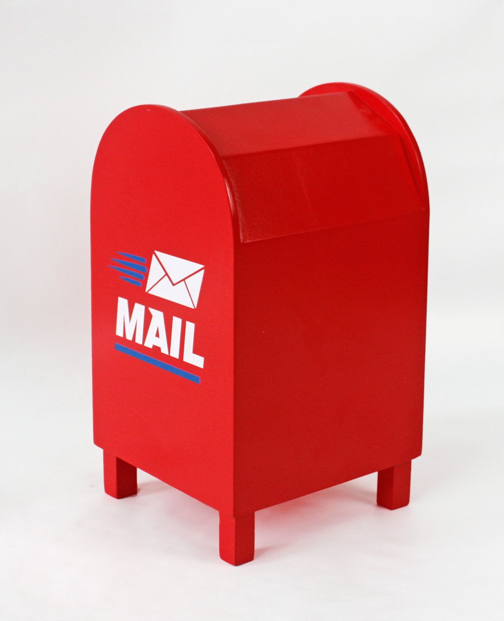 Red Austpost Like Wooden Post Box